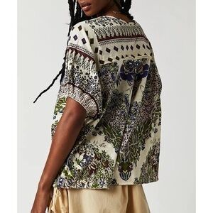 Free People Luly Puff Sleeve Tee in Ivory